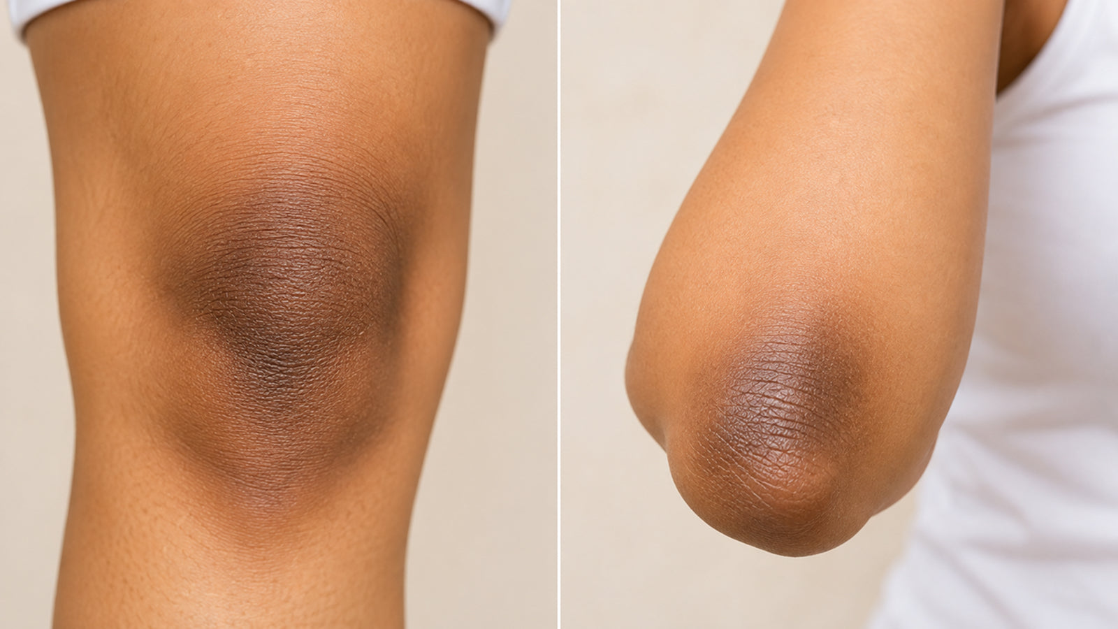 Dark knees and elbows: why they darken and what helps