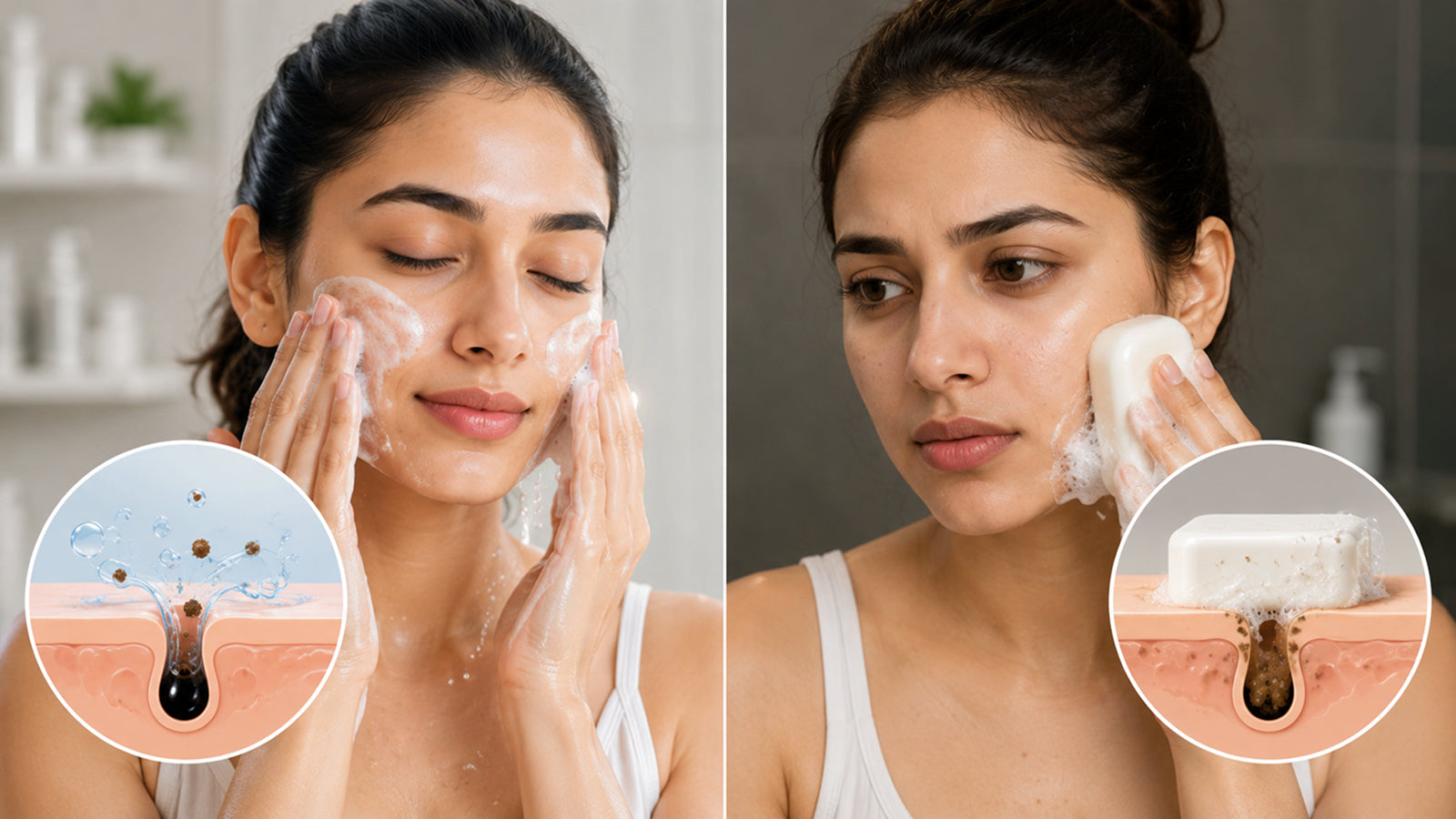 Face wash vs soap: what the bar is actually doing