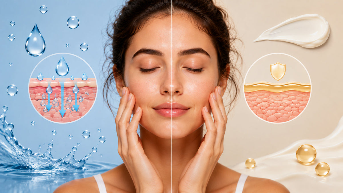 Hydration vs moisturization: what your skin is actually asking for