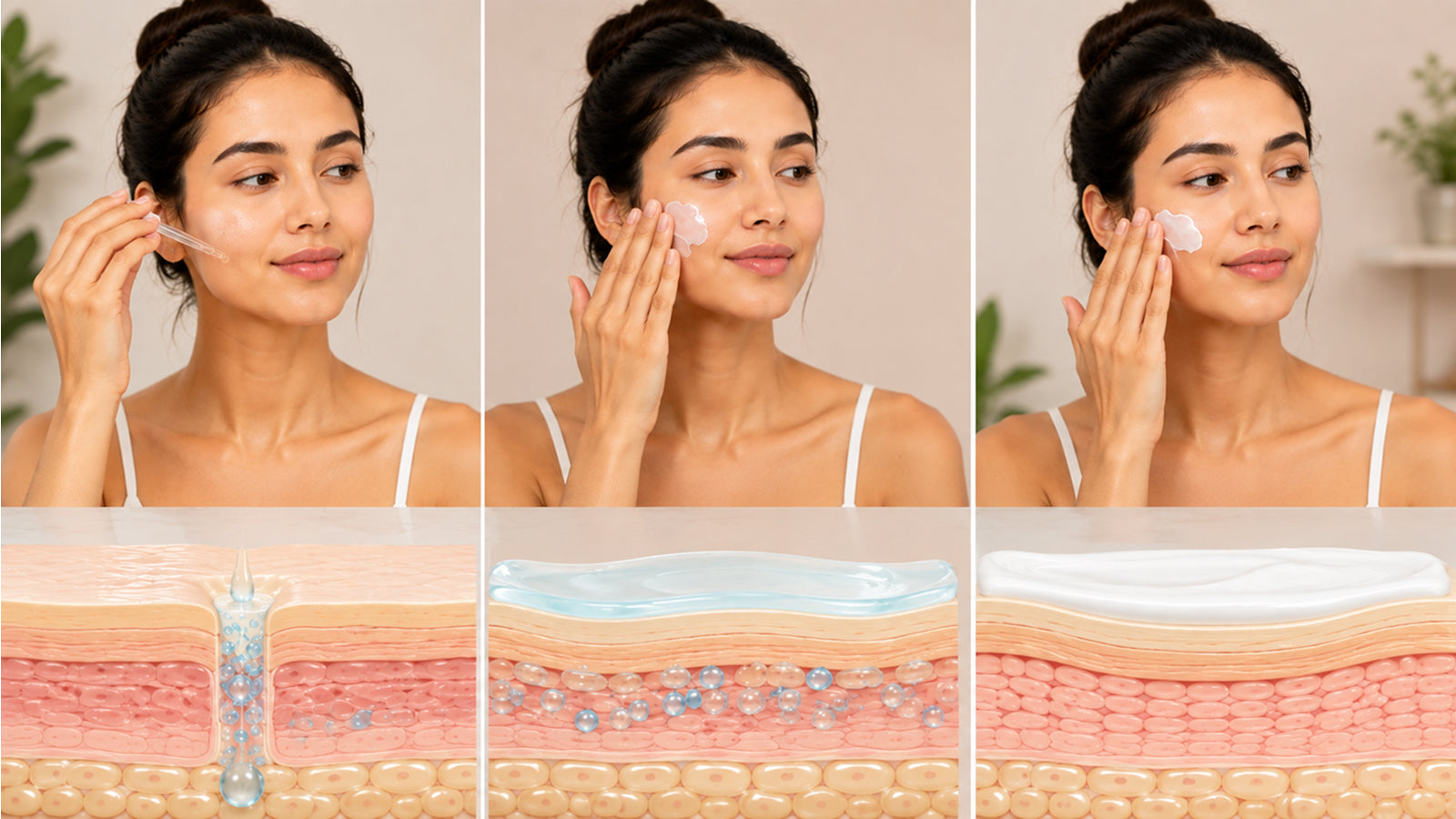 Serum, moisturizer, cream: what each layer is for